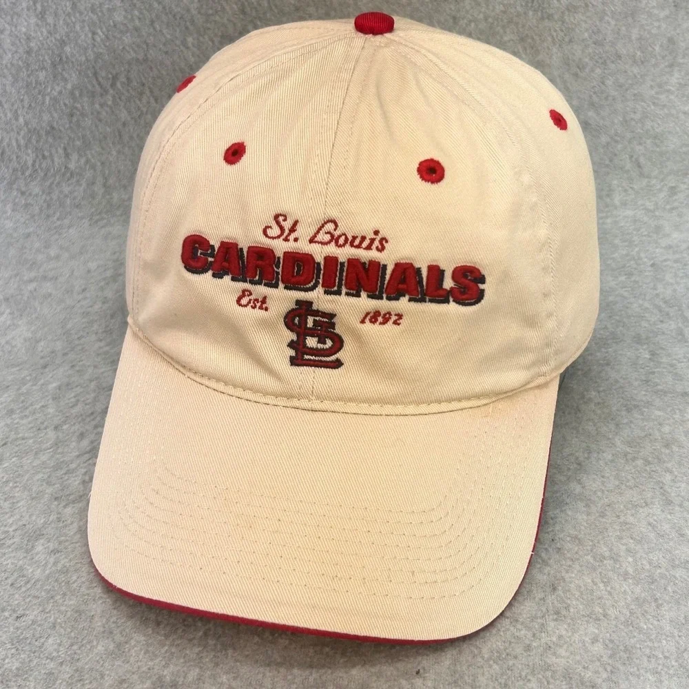 St Louis Cardinals Mens Tan MLB Baseball Hat Embroidered Adjustable OSFM